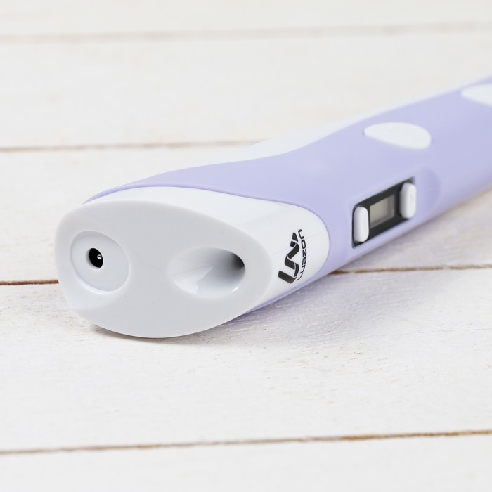 3D ручка Luazon, дисплей, работа с ABS и PLA, пластик в комплекте, фиолетовая 3D ручка Luazon, дисплей, работа с ABS и PLA, пластик в комплекте, фиолетовая