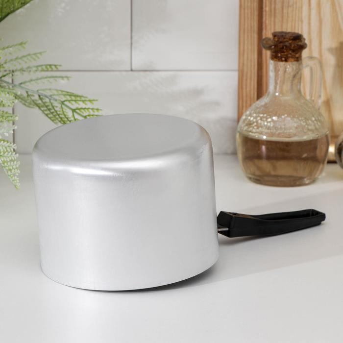 Ковш, 1 л, карбоновая ручка, металлическая крышка, цвет серый Ковш, 1 л, карбоновая ручка, металлическая крышка, цвет серый