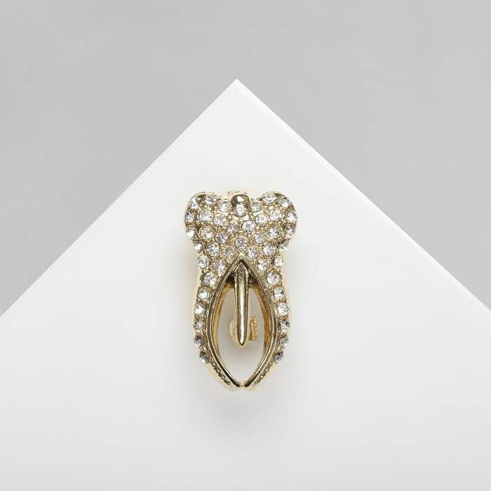 Брошь «Зуб», цвет белый в золоте Брошь «Зуб», цвет белый в золоте