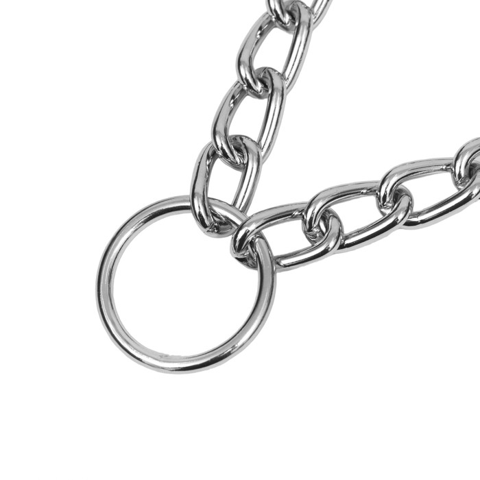 Ошейник - полуудавка металлический трехрядный, 60 см, толщина проволоки 2,5 мм Ошейник - полуудавка металлический трехрядный, 60 см, толщина проволоки 2,5 мм