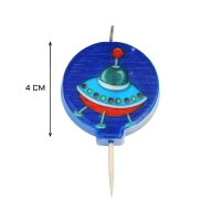 Набор свечей в торт "Космос", 4×4,4см, 4 шт
