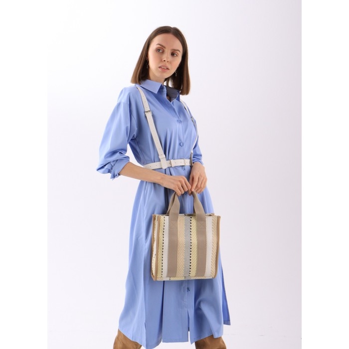 Сумка-тоут без застёжки, цвет серый