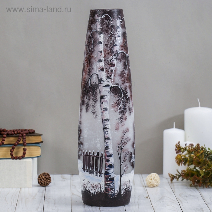 Ваза  Ваза "Зима" монохром 40 см 2748