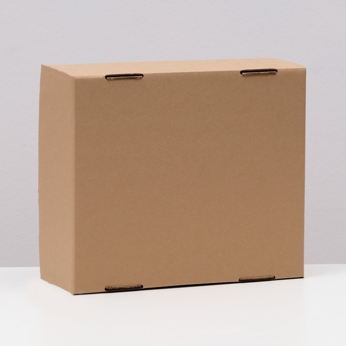 Коробка сборная, крышка-дно, Коробка сборная, крышка-дно, "бурая" 25 х 21 х 10 см
