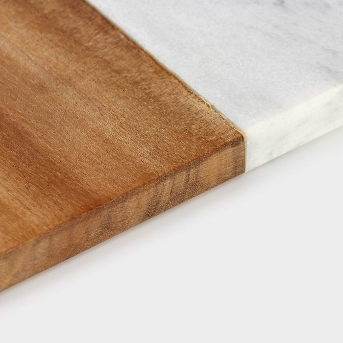 Доска для подачи Magistro Forest dream, 33×20 см, акация, мрамор Доска для подачи Magistro Forest dream, 33×20 см, акация, мрамор