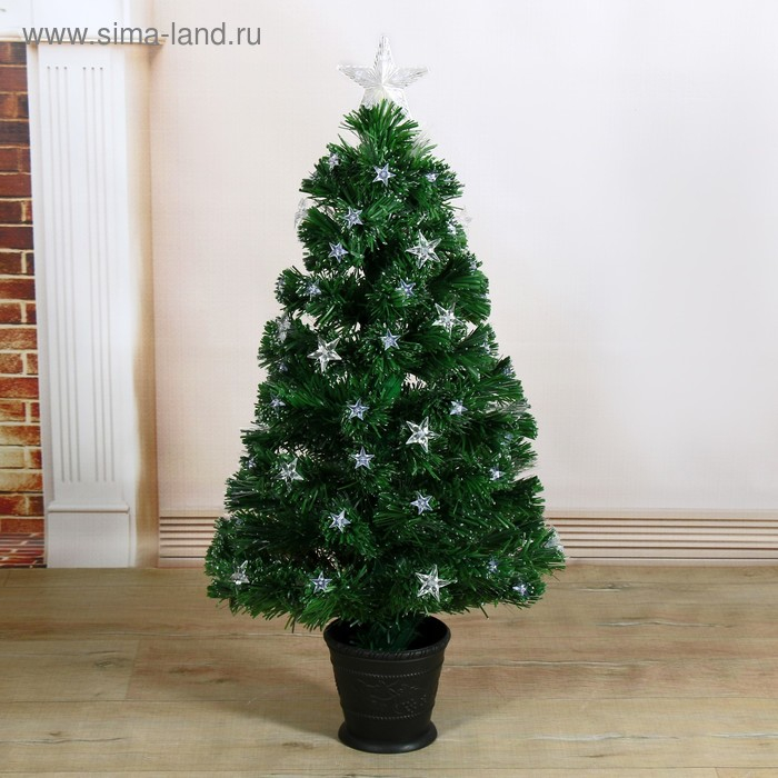 Ёлка фиброоптическая Ёлка фиброоптическая "Галактика" 90 см d нижнего яруса 50 см 80 веток