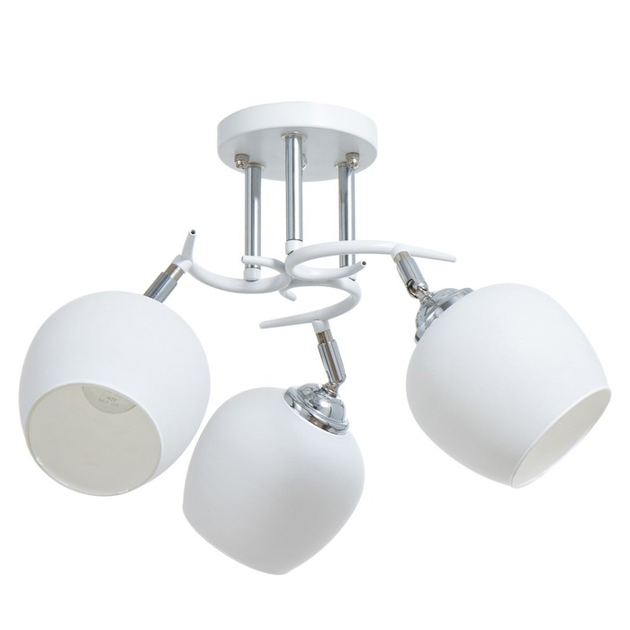 Люстра Люстра "Ава" 3хЕ27 40Вт бело-хромовый 50х50х27 см BayerLux