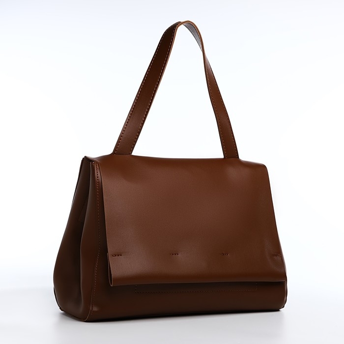 Сумка-мессенджер на клапане, цвет коричневый Сумка-мессенджер на клапане, цвет коричневый