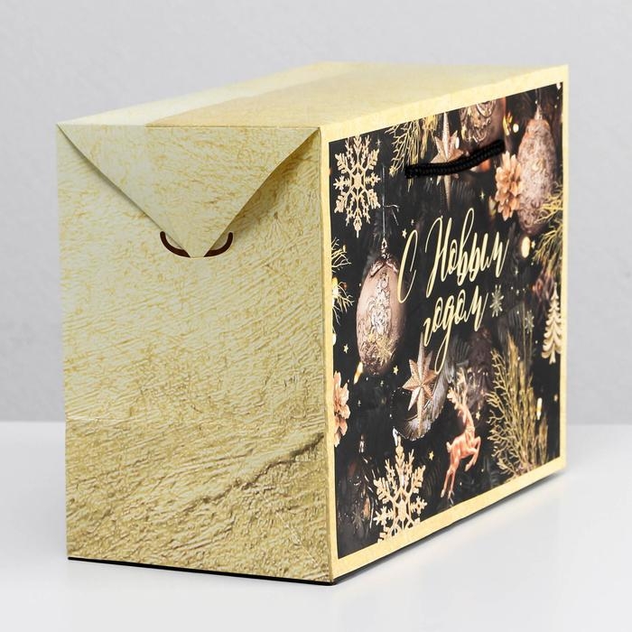 Пакет-коробка «Новогодняя ночь», 28 х 20 х 13 см, Новый год Пакет-коробка «Новогодняя ночь», 28 х 20 х 13 см, Новый год