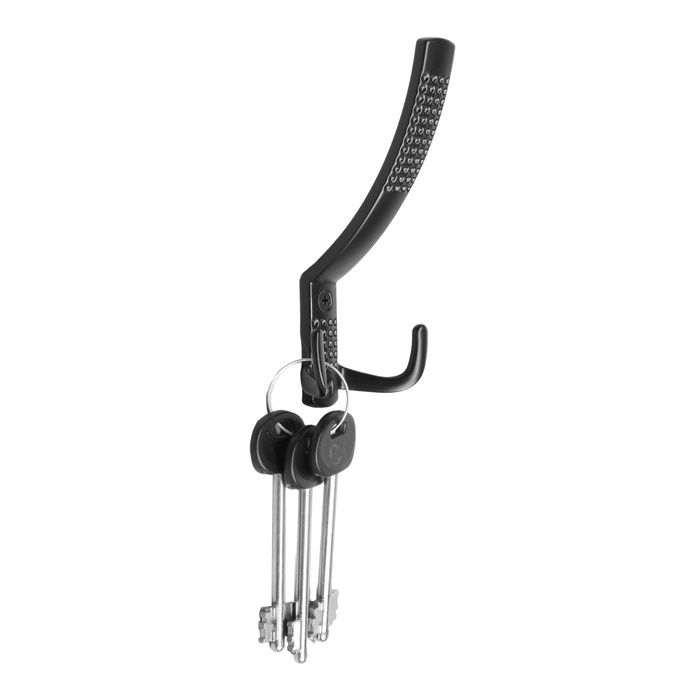 Крючок мебельный ТУНДРА TKT001, трехрожковый, черный Крючок мебельный ТУНДРА TKT001, трехрожковый, черный