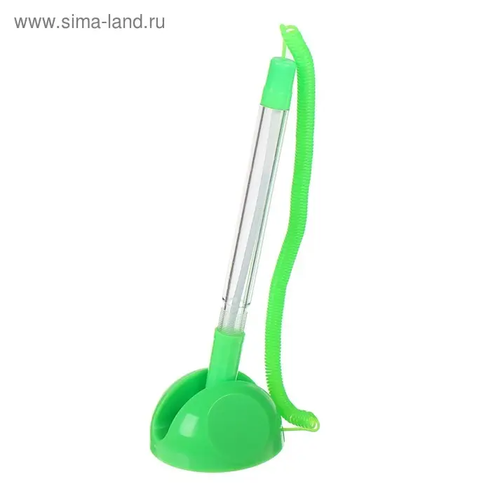 Ручка шариковая 0.5 мм на подставке «Стоп» с липучкой и шнуром стержень синий, корпус зелёный (штрихкод Ручка шариковая 0.5 мм на подставке «Стоп» с липучкой и шнуром стержень синий, корпус зелёный (штрихкод