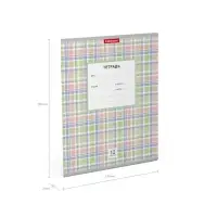 Тетрадь 12л кл ErichKrause Optima Нов.шотландка, мел кар., офсет, микс