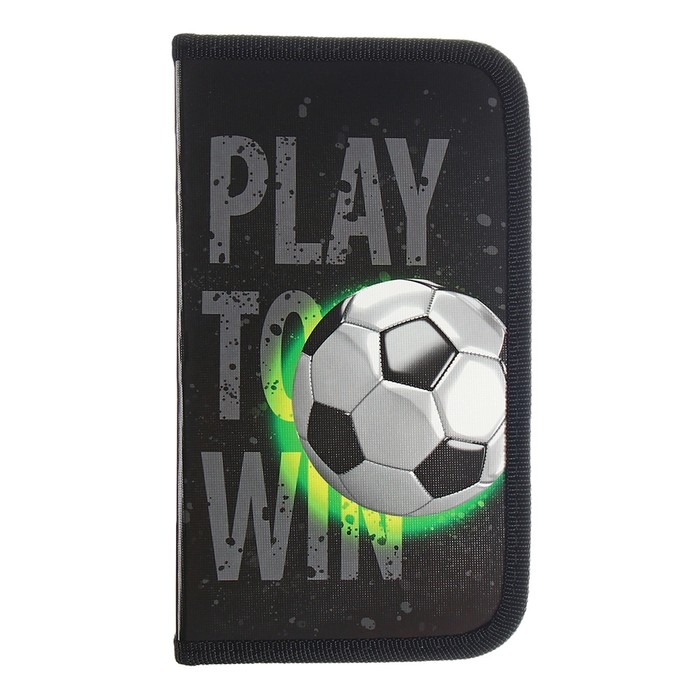 Пенал 1 секция 115 х 205 х 30 мм, Calligrata Пенал 1 секция 115 х 205 х 30 мм, Calligrata "Футбол", ламинированный картон