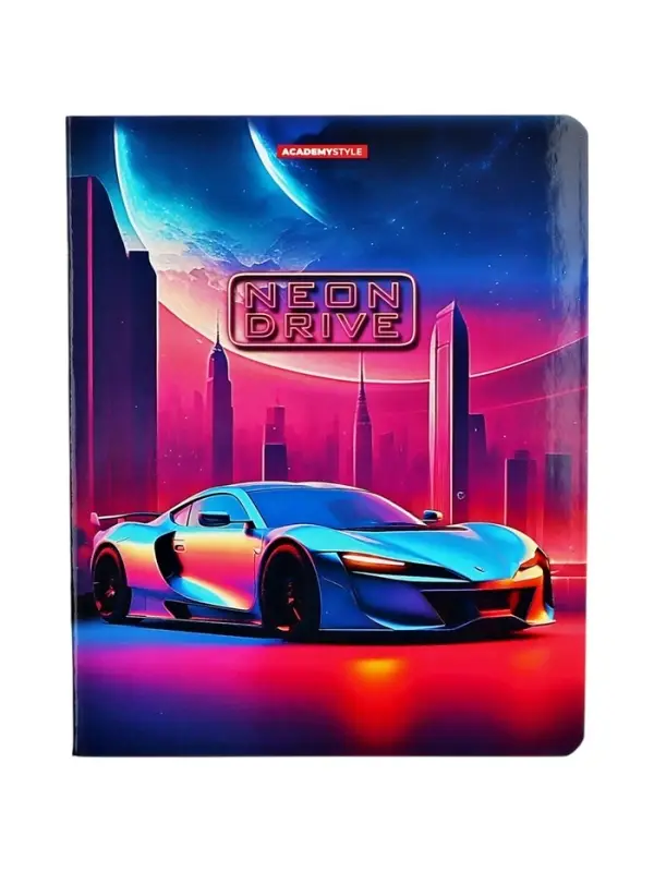 Тетрадь 48 листов, в клетку, Neon Drive, мелованный картон, МИКС Тетрадь 48 листов, в клетку, Neon Drive, мелованный картон, МИКС
