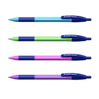 Ручка шариковая автоматическая ErichKrause R-301 Neon Matic & Grip, узел 0.7 мм, чернила синие, резиновый держатель, корпус МИКС (4 цвета)