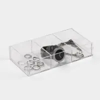 Подставка для презентации, 3 ячейки, 20.3&times;10.2&times;3.8 см, оргстекло 2 мм