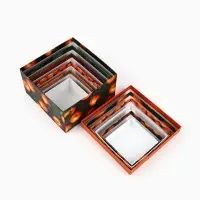 Набор новогодних подарочных коробок 6 в 1 &laquo;Яркие мандарины&raquo;, 10&times;10&times;6 - 20&times;20&times;11 см