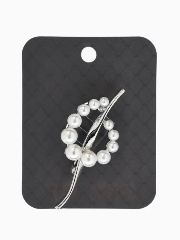 Брошь &laquo;Нежность&raquo;, жемчуг, цвет белый в серебре