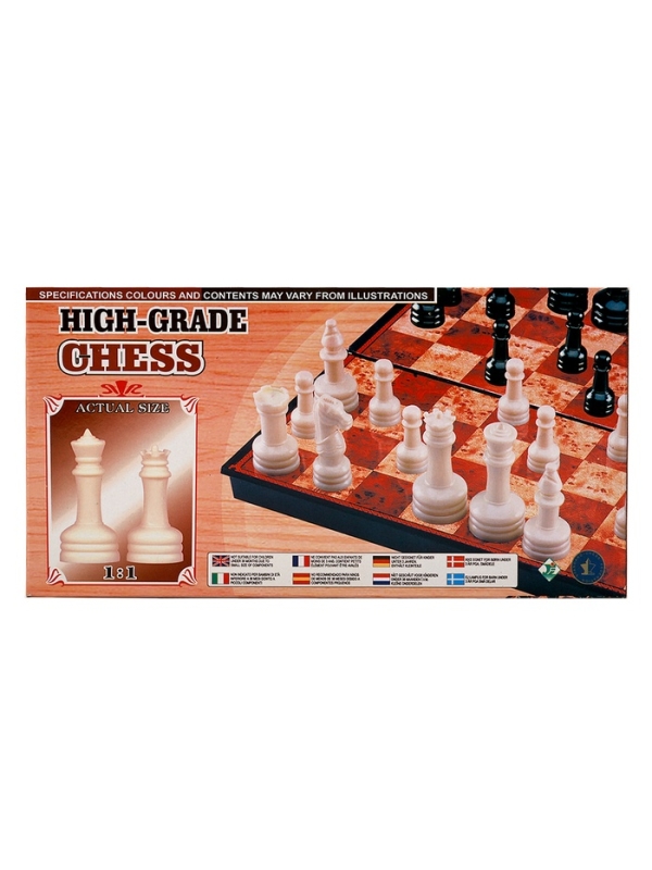 Шахматы 30 х 30 см, король h-5.6 см, d-2.3 см, доска и фигуры пластик Шахматы 30 х 30 см, король h-5.6 см, d-2.3 см, доска и фигуры пластик