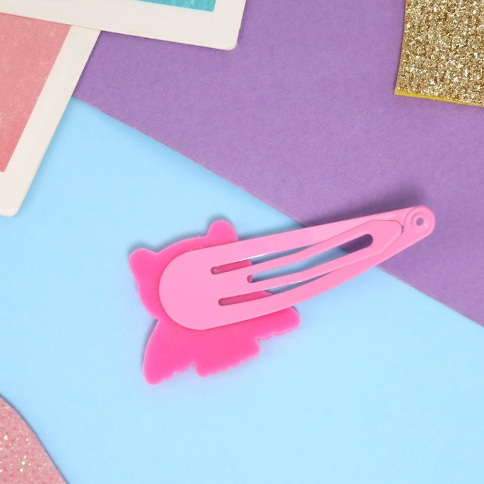 Набор для волос Набор для волос "Ширли" (2 резинки 5 см, 4 невидимки 5,5 см) пирожное, розовый