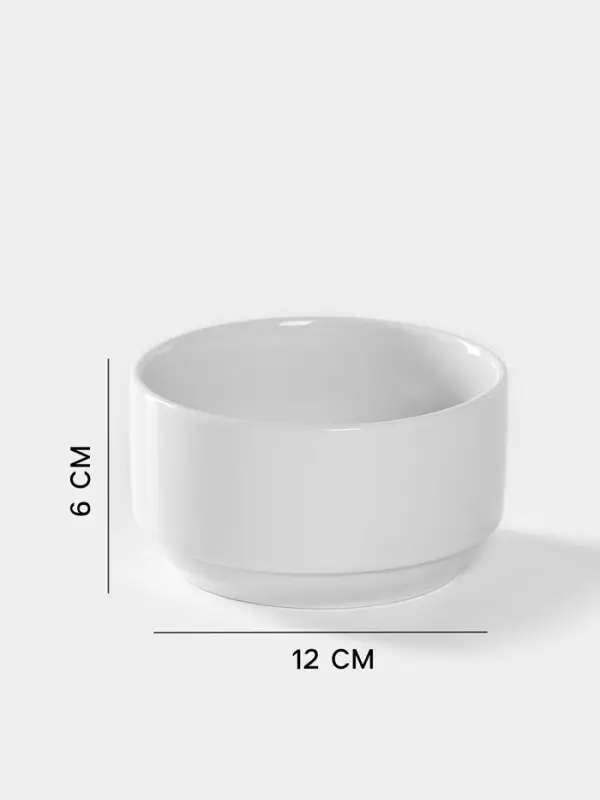 Бульонница Добрушский завод &laquo;Бельё&raquo;, 470 мл, d=12 см, фарфор, белая