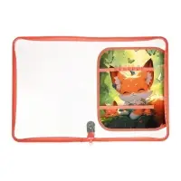 Папка для труда А4 &laquo;Лисята в лесу&raquo;, молния вокруг/откидная планка