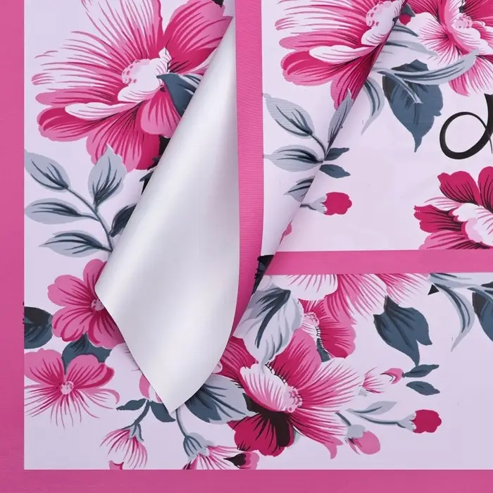 Пленка для цветов матовая, «Цветочная композиция», 57×57 см Пленка для цветов матовая, «Цветочная композиция», 57×57 см