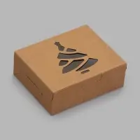 Коробка складная Елочка крафт 10 х 8 х 3,5 см (фас 20шт)