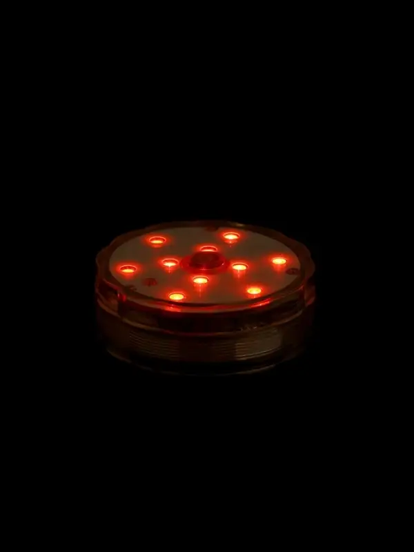 Светильник подводный с выключателем, 10LED, 3 Вт, IP68, RGB, от батареек 3хААА (не в компл.)
