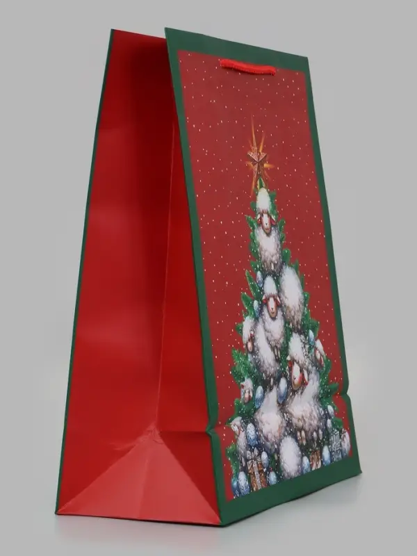 Пакет подарочный &laquo;Овечки&raquo;, 26&times;12&times;32 см