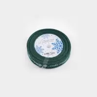 Лента атласная &laquo;Салют из снежинок&raquo;, 1.5 см &times; 23&plusmn;1 м, зеленая
