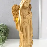 Фигура "Ангелина с младенцем" 18*10*40см, слоновая кость Фигура "Ангелина с младенцем" 18*10*40см, слоновая кость