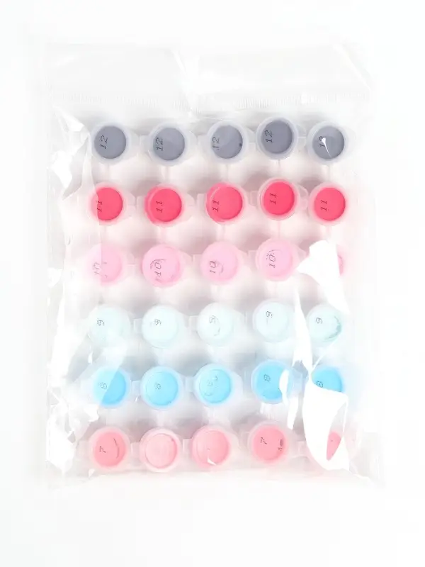 Набор акриловых красок, цвет розово-голубой, 3 мл Набор акриловых красок, цвет розово-голубой, 3 мл