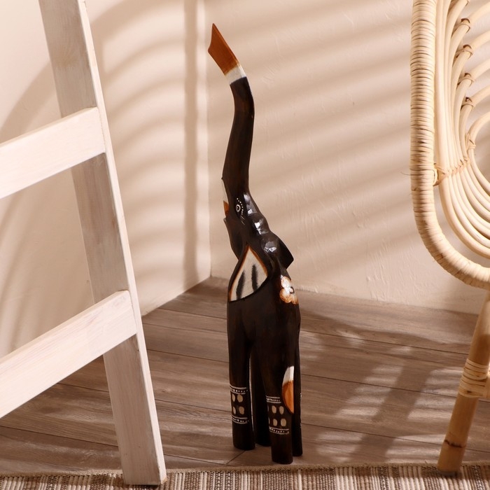 Сувенир дерево Сувенир дерево "Слон с цветком на спине" 60х15х7 см