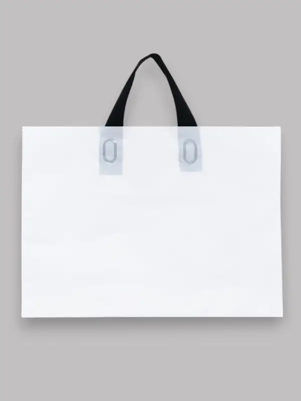 Пакет с петлевой ручкой белый 35 х 25 х 8 см 80 мкм Пакет с петлевой ручкой белый 35 х 25 х 8 см 80 мкм