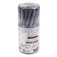 Ручка гелевая SKETCH&ART UniWrite.SILVER, 0,8 мм, серебряный
