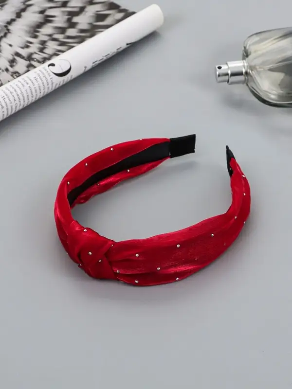 Ободок для волос &laquo;Джун&raquo;, 2.5 см, красный
