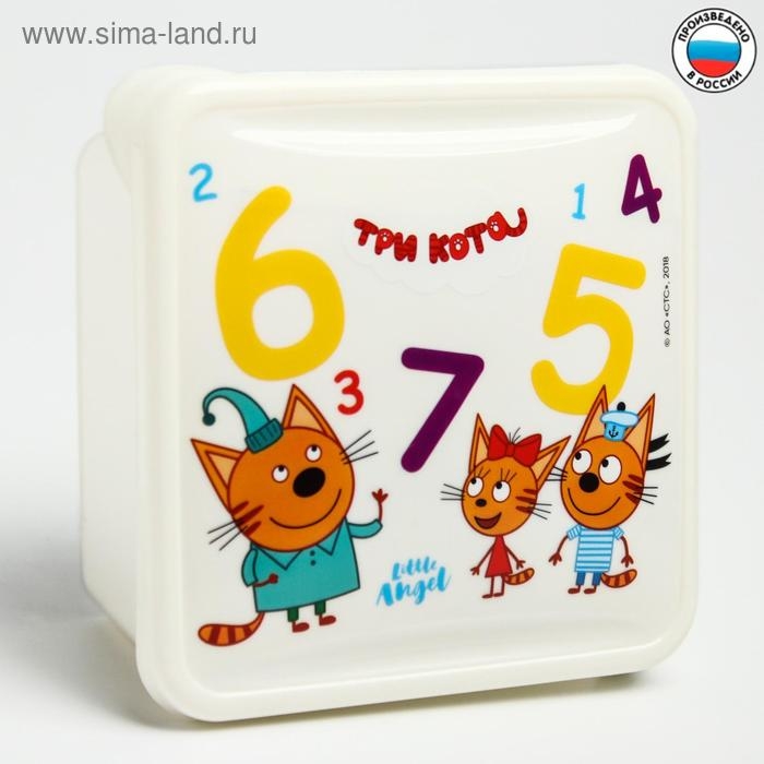 Ланч-бокс, контейнер детский ТРИ КОТА «Обучайка», рисунок МИКС, 450 мл Ланч-бокс, контейнер детский ТРИ КОТА «Обучайка», рисунок МИКС, 450 мл