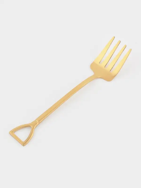 Вилка десертная Magistro &laquo;Грабли&raquo;, длина 12 см, нержавеющая сталь, золотистая