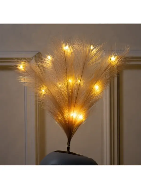 Ветка светодиодная бежевая, 56 см, 15 LED, батарейки ААх2 (не в комплекте), свечение теплое белое