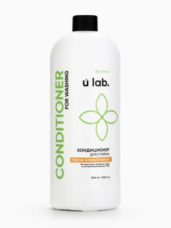 Кондиционер для белья, аромат персик и белый мускус, 1000 мл, ULAB