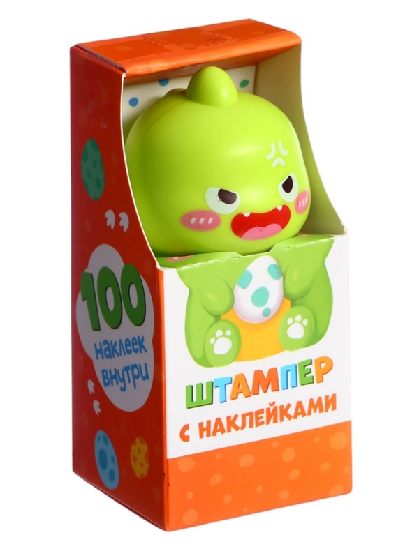 Штампер с наклейками, динозавр Штампер с наклейками, динозавр