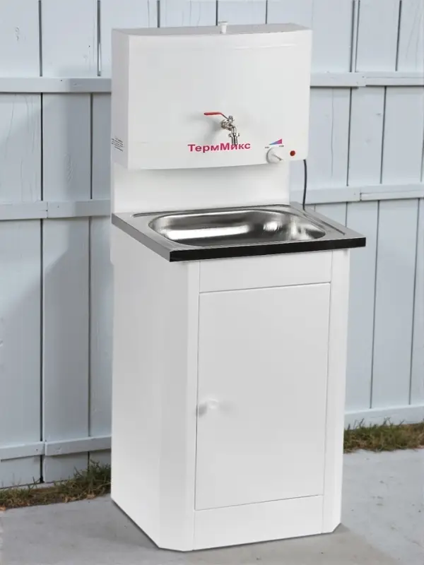 Умывальник &laquo;ТермМикс&raquo;, с ЭВН, нержавеющая мойка, 1250 Вт, 17 л, белый