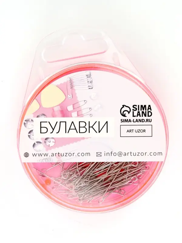 Булавки портновские, 30 мм, 100 шт., цвет серебряный