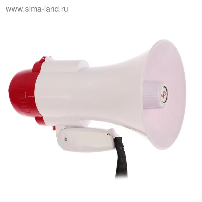 Мегафон ручной Luazon Rad-01, 15 Вт, дальность до 200 м, запись 10 сек, 3 режима, белый