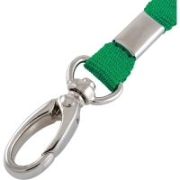Держатель для бейджа на карабине зеленый лента+карабин LLL107
