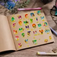 Детские развивающие наклейки «Английский алфавит», 24 × 37 см Детские развивающие наклейки «Английский алфавит», 24 × 37 см