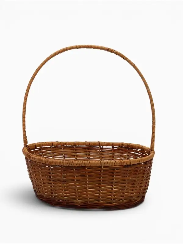 Корзина плетёная, 30&times;25&times;12/37 см, бамбук, лоза, МИКС