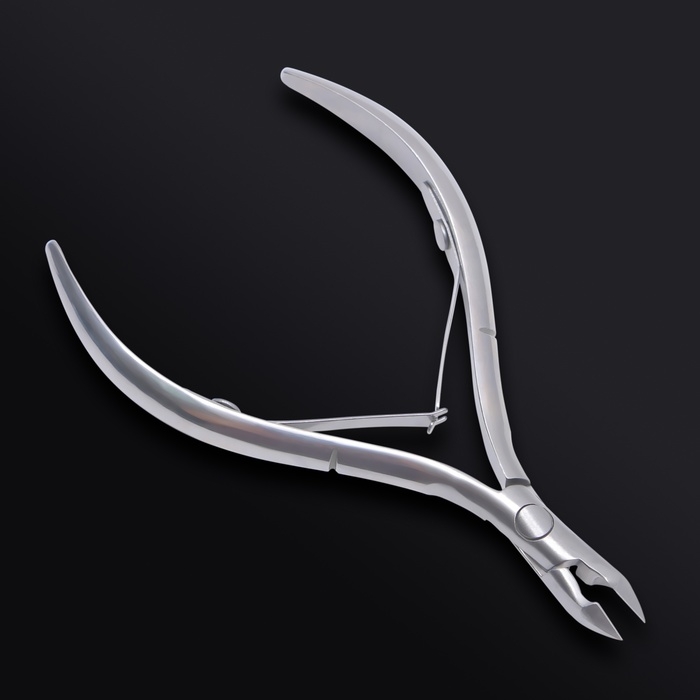 Кусачки маникюрные для кутикулы «Premium», двойная пружина, 10,5 см, длина лезвия - 7 мм, на блистере, цвет серебристый