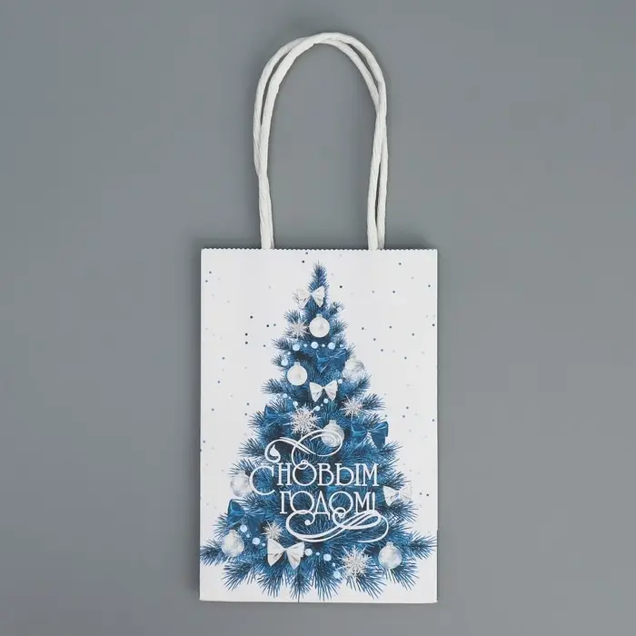 Пакет подарочный новогодний крафтовый «Снежная нежность», 15 х 10 х 6 см Пакет подарочный новогодний крафтовый «Снежная нежность», 15 х 10 х 6 см
